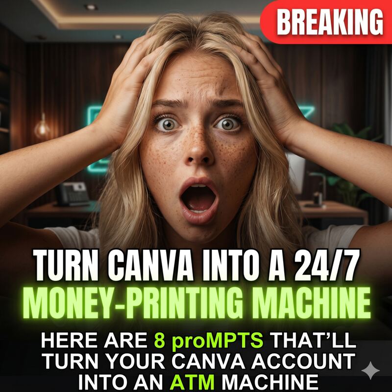 Turn Canva into a 24/7 money-printing machine viral post