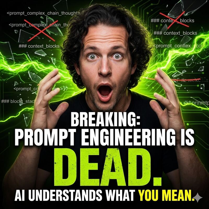 Breaking: Prompt engineering is dead viral post